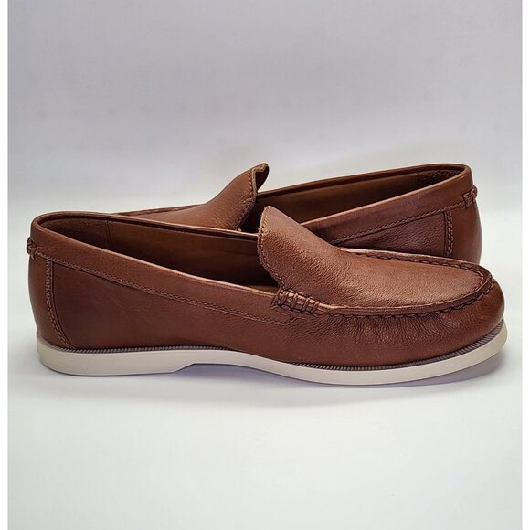 Polo Ralph Lauren Merton Venetian Loafers Size 9D Tan Leather Slip-On Shoes - Picture 4 of 16